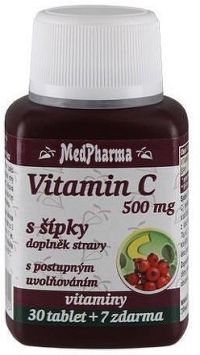 MedPharma Vitamín C 500mg s šípky tbl.37 prod.úč.