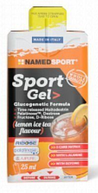 NAMEDSPORT, Sport gel, energetický, 25ml, Lemon - Ice tea