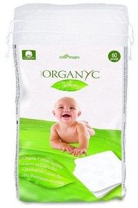 Organyc bavlněné suché čtverce z biobavlny 60 ks