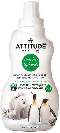 Prací gel a aviváž (2 v 1) ATTITUDE s vůní Mountain Essentials 1050 ml