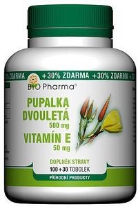 Pupalka dv.500mg Vit.E 50mg tob.100+30 BIO-Pharma