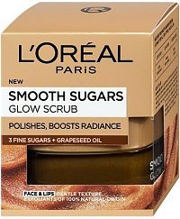 Rozjasňující pleťový peeling s olejem z hroznových semínek (Smooth Sugars Glow Scrub) 50 ml