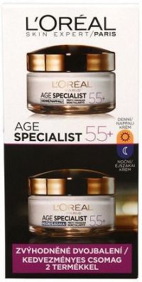 Sada denního a nočního krému proti vráskám Age Specialist 55+ 2 x 50 ml