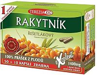 TEREZIA COMPANY Rakytník řešetlákový 100% prášek z plodů 50 + 10 kapslí ZDARMA