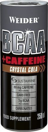 Weider BCAA + Caffeine drink, Crystal Cola, 250 ml, pomeranč-mango