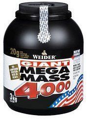 Weider, Giant Mega Mass 4000, Gainer, 3000 g, Čokoláda