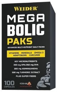 Weider Mega Bolic Paks, multivitamíny, 100 kps