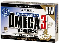 Weider, Omega 3 Caps, 60 kapslí