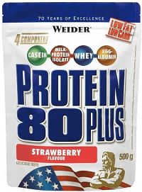 Weider, Protein 80 Plus, 500 g, Jahoda