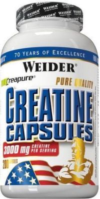 Weider, Pure Creatine Capsules, 200 kapslí