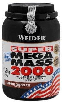 Weider, SUPER Mega Mass 2000, Gainer, 4500 g, Čokoláda