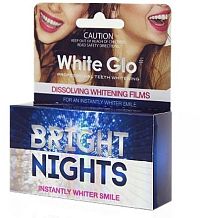 White Glo Bright nights rozpouštěcí zubní pásky 6ks