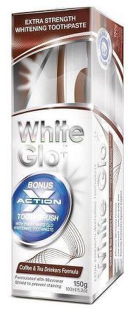 White Glo zubní pasta Coffee and Tea Drinkers 150g + kartáček a mezizubní kartáček ZDARMA