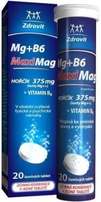 Zdrovit MaxMag Hořčík 375 mg+B6 šumivé tbl.eff.20