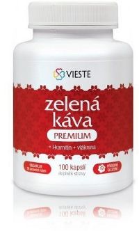 Zelená káva premium s l-karnitinem a vlák.cps.100