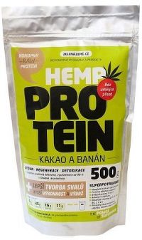 Zelená Země Konopný protein 500g kakao s banánem