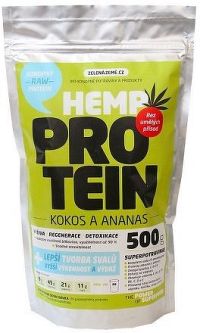 Zelená Země  Konopný protein 500g kokos s ananasem