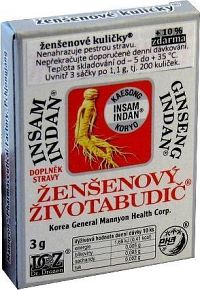 Ženšenový životabudič K.K.Insam Indan3g=200kuliček