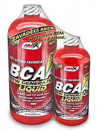 1 + 1 Zdarma: BCAA New Generation Liquid - Amix 1000 ml + 500 ml  Red Raspberry