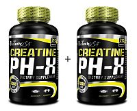 1 + 1 Zdarma: Creatine pH-X - Biotech USA 90 kaps. + 90 kaps.