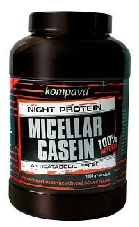 100% Natural Micellar Casein - Kompava 1800 g vanilka/limetka