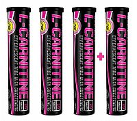 3 + 1 Zdarma: L-Carnitine 500 mg šumivý - Biotech USA 4 x 20 tbl. Čučoriedka-Malina