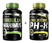 Akce: Tribulus Maximus + Creatine pH-X Zdarma - Biotech USA 90 tbl + 90 kaps