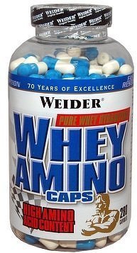Whey Amino Caps, komplexní aminokyseliny, Weider, 280 kapslí